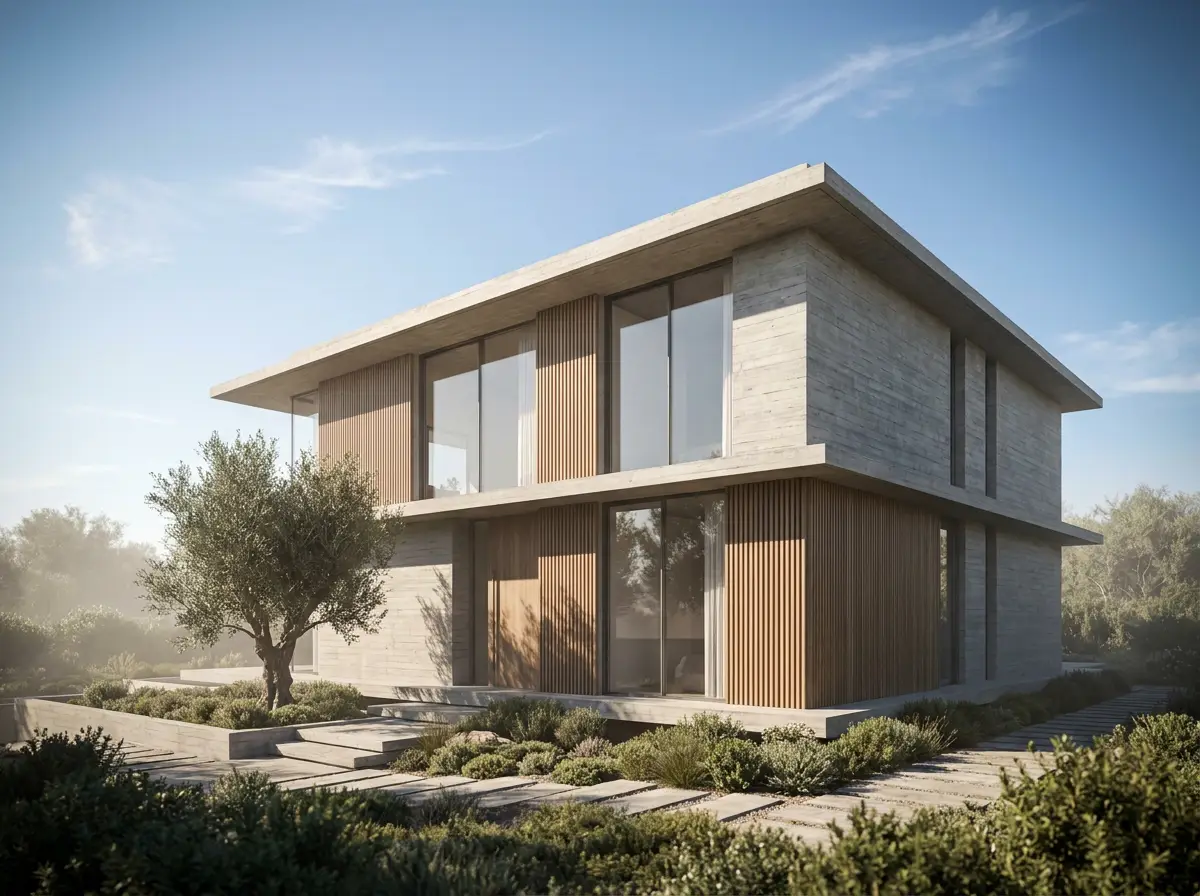 The same house rendered at daylight